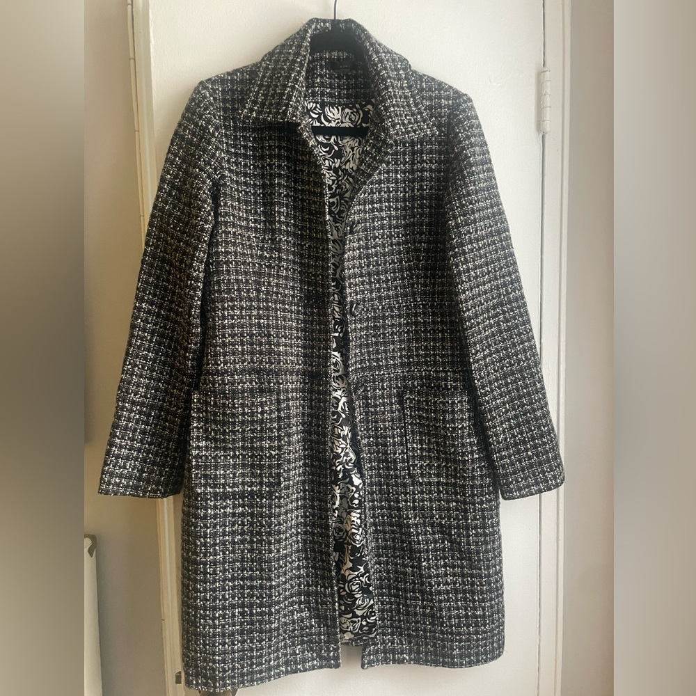 Black and White Women's Winter Coat